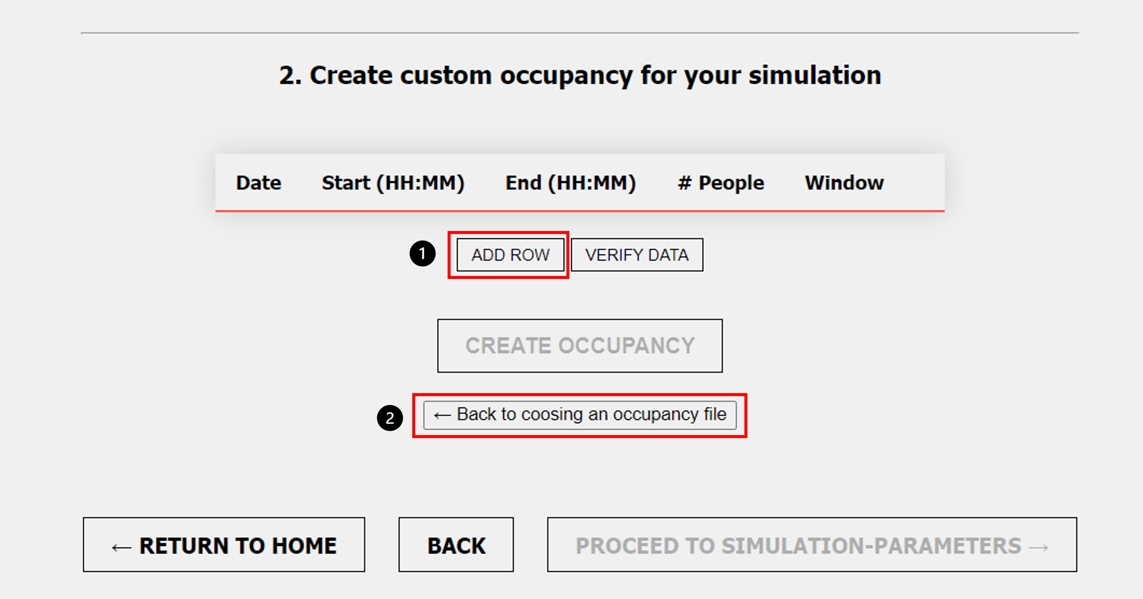 Custom Occupancy start